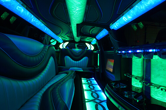 strobe lights in limo