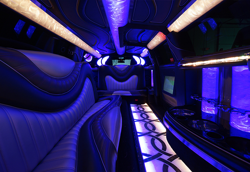 leather seats in limo
